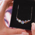 Peach | .925 Sterling Silver | Mermaid Glass Infinity Clasp Necklace